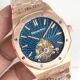 Swiss Replica Audemars Piguet Royal Oak Extra-Thin Tourbillon 2924 Watch Rose Gold Blue Dial (6)_th.jpg